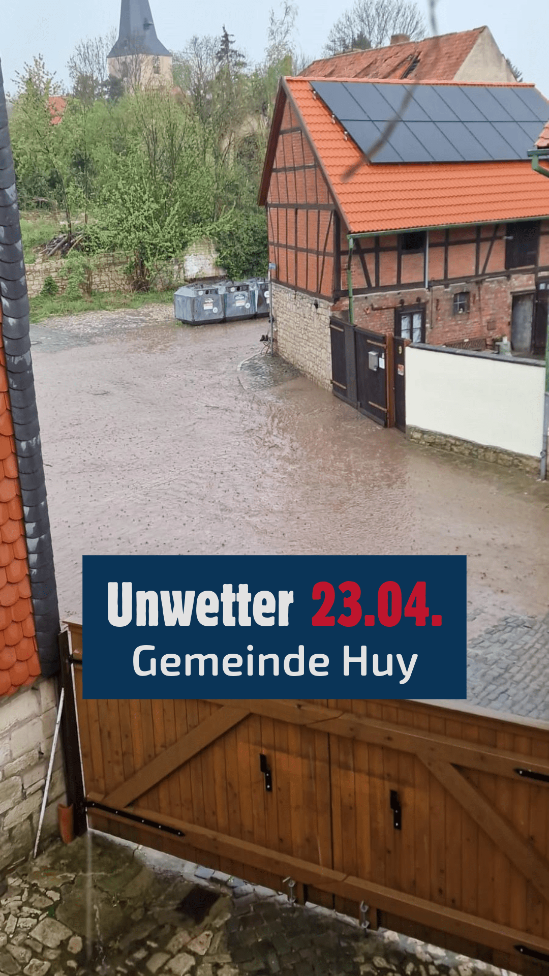 Unwetter Gemeinde Huy