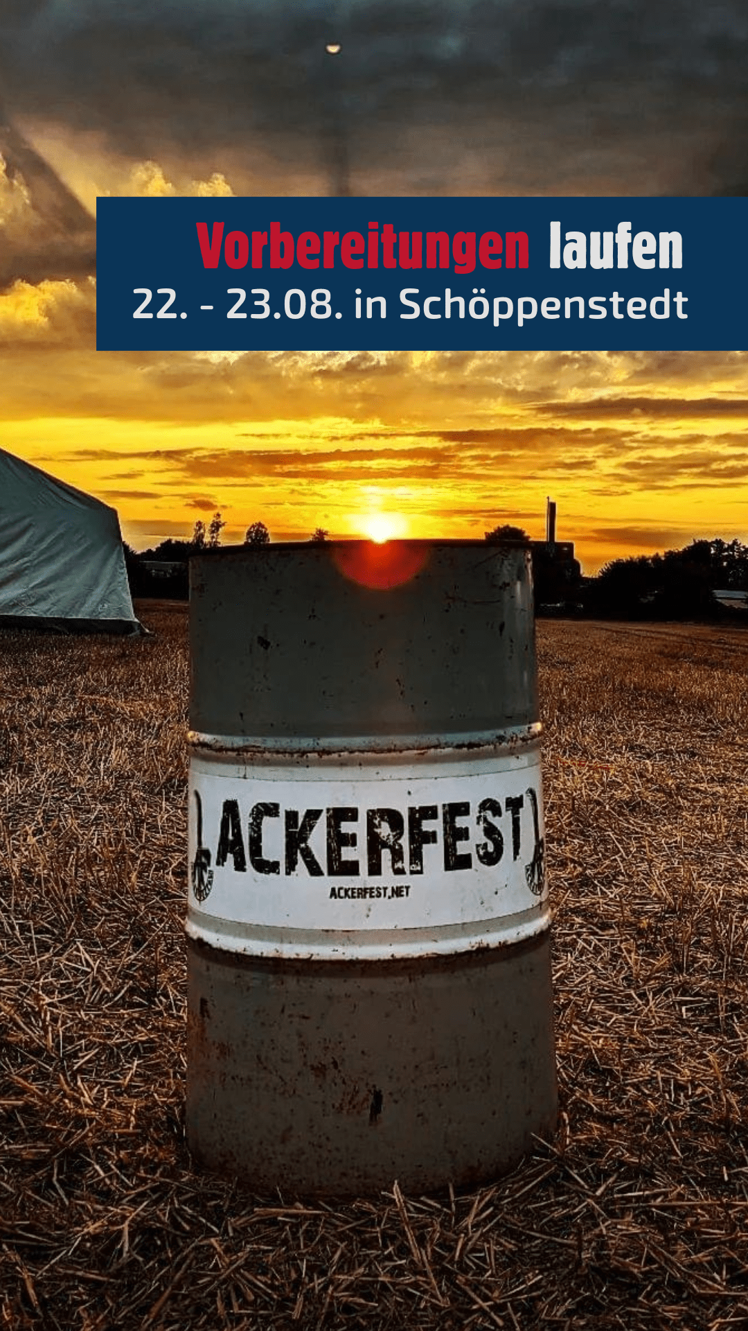 Vorbereitungen vom Ackerfest laufen