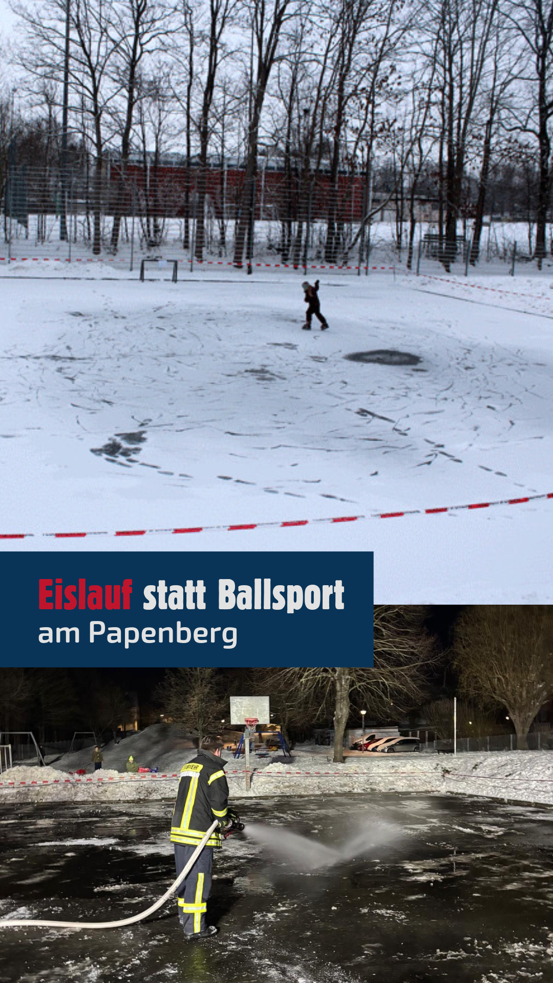 Künstliche Eisfläche in Schöppenstedt
