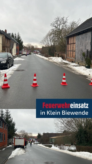 Feuerwehrgroßeinsatz in Klein Biewende
