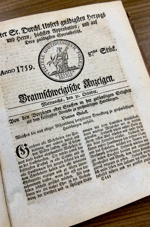 Der Zeitungsartikel mit Erwähnung Gotthard Friedrich Stenders, Foto: Santa Šmite