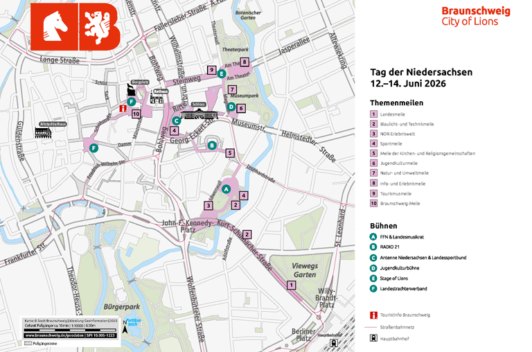 Zehn Themenmeilen, sieben Bühnen: Beim Tag der Niedersachsen 2026 wird Braunschweigs Innenstadt zur Bühne fürs Ehrenamt.