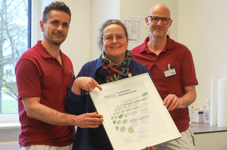 Das Darmkrebszentrum am Städtisches Klinikum Wolfenbüttel bleibt zertifiziert. Das hat die Deutsche Krebsgesellschaft bestätigt.