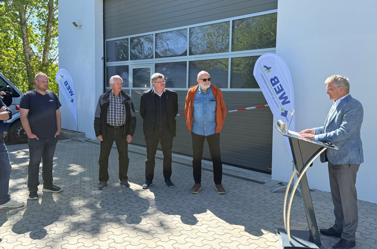 Einweihung der Kläranlage Gebäuder Schoderstadt