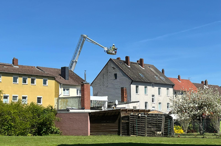 Feuer in der Burgstraße in Schöningen