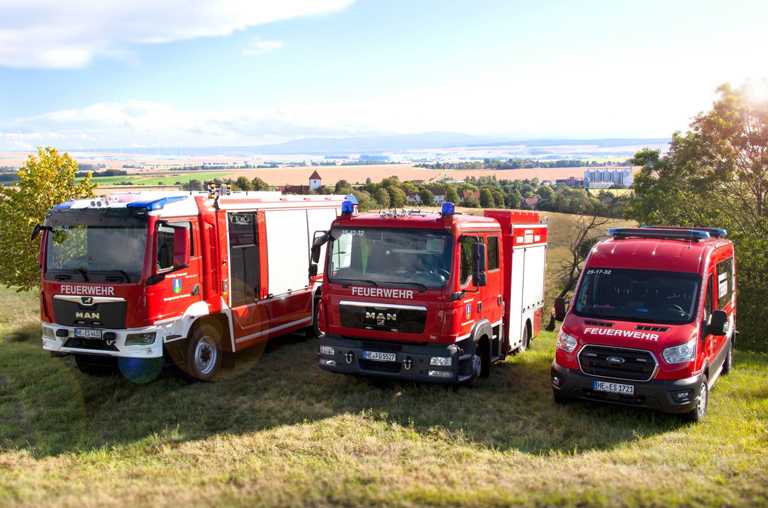 Die Fahrzeugflotte der Freiwilligen Feuerwehr Heeseberg. Foto: Freiwillige Feuerwehr Heeseberg