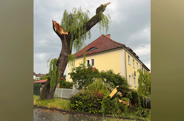 Das Unwetter am Freitagmorgen verursachte drei Feuerwehreinsätze in Helmstedt. Mehrere Blitze waren in Gebäude eingeschlagen.
