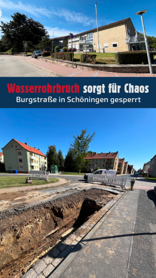 Wasserrohrbruch sorgt für Chaos