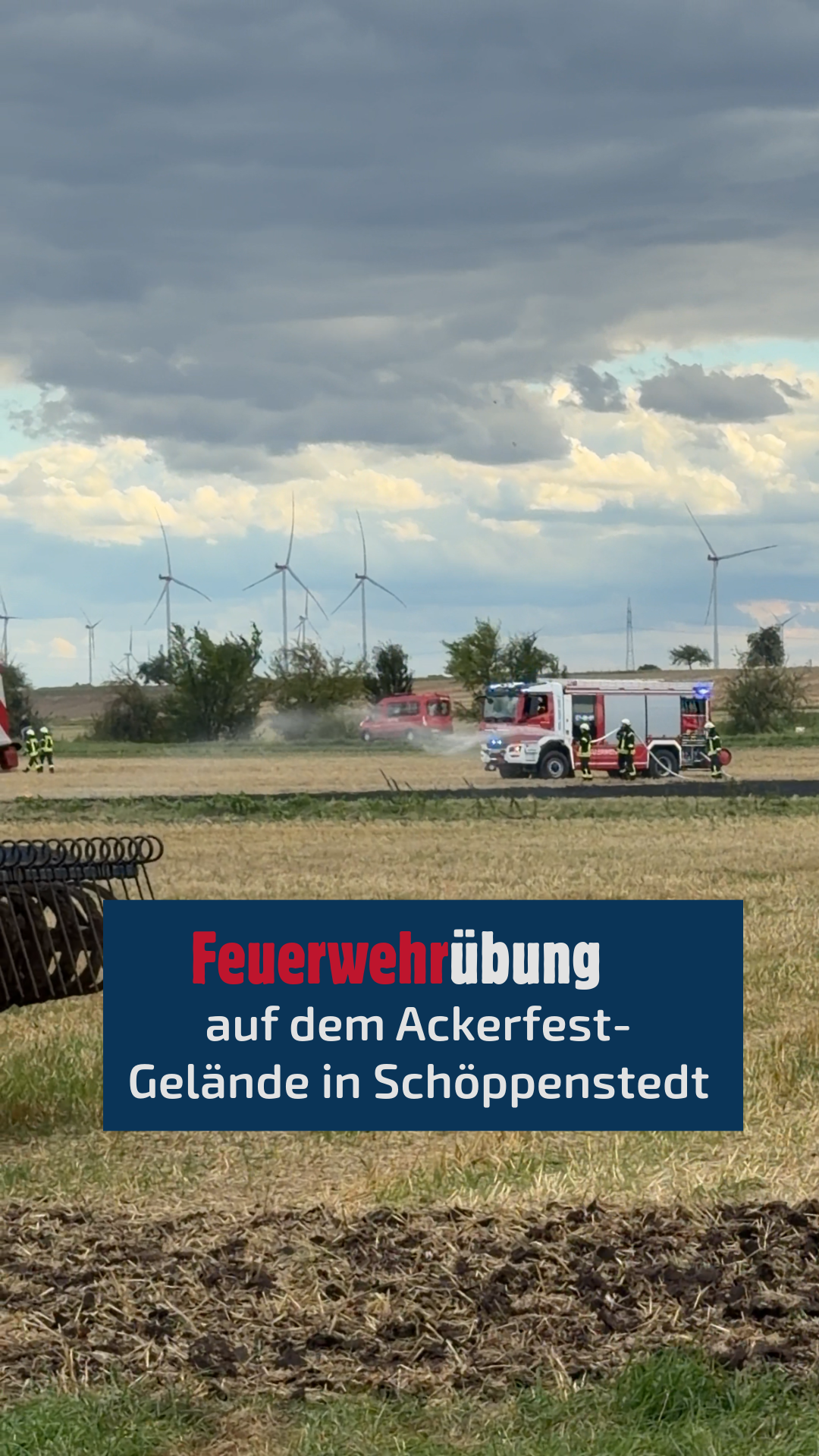 Feuerwehrübung auf dem Ackerfestgelände in Schöppenstedt