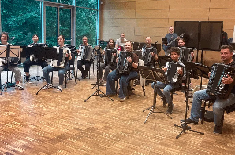 Ein ganzes Wochenende probte das Akkordeon-Jugendorchester für ihre bevorstehenden Jahreskonzerte im September.