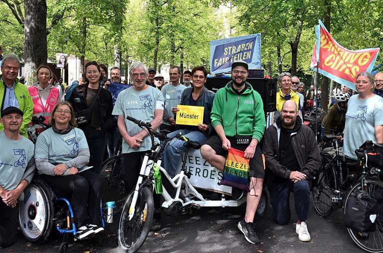 Münster war in den Vorjahren eine Zwischenstation der Fahrrad-Demo
