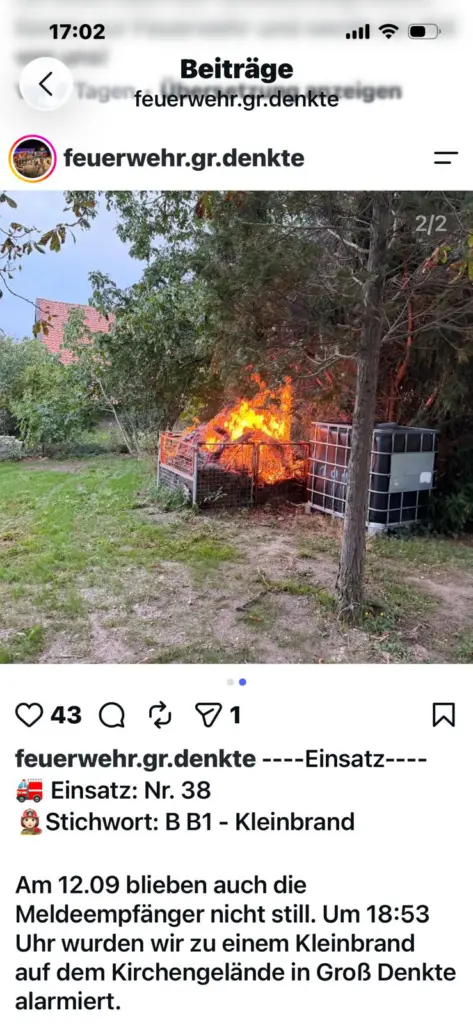 Mehrfach musste die Feuerwehr in den vergangenen Tagen wegen brennendem Müll ausrücken. Jetzt ist das ein Fall für die Staatsanwaltschaft.
